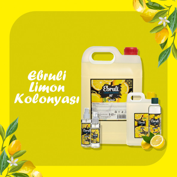 Ebruli Limon Kolonyası  6 Adet  1LT 80 DERECE - 4