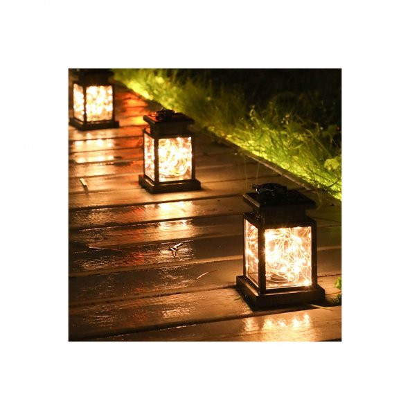 Yukka Güneş Enerjisi Lamba Kare Bahçe Balkon 2li (Yurt Dışından) - 3
