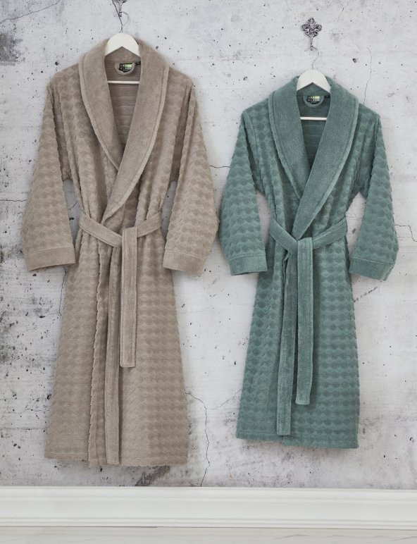 Green Black (by Ecocotton) Pamuk Bayan Bornoz - Aymira Pudra SMALL - 3