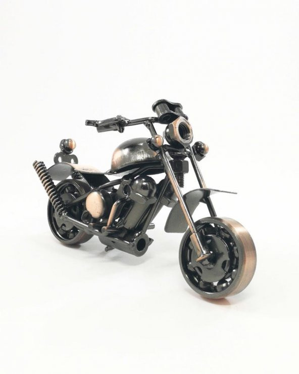 Metal Retro Motosiklet Modeli El Yapımı Dekor Biblo - 2