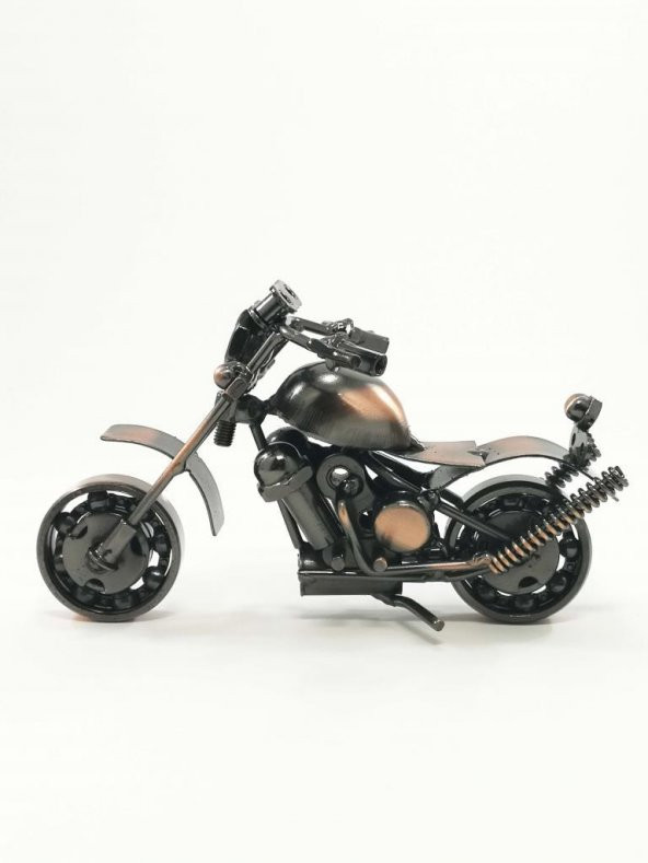 Metal Retro Motosiklet Modeli El Yapımı Dekor Biblo - 3
