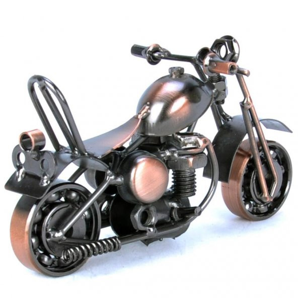 Metal Retro Motosiklet Modeli El Yapımı Dekor Biblo - 2