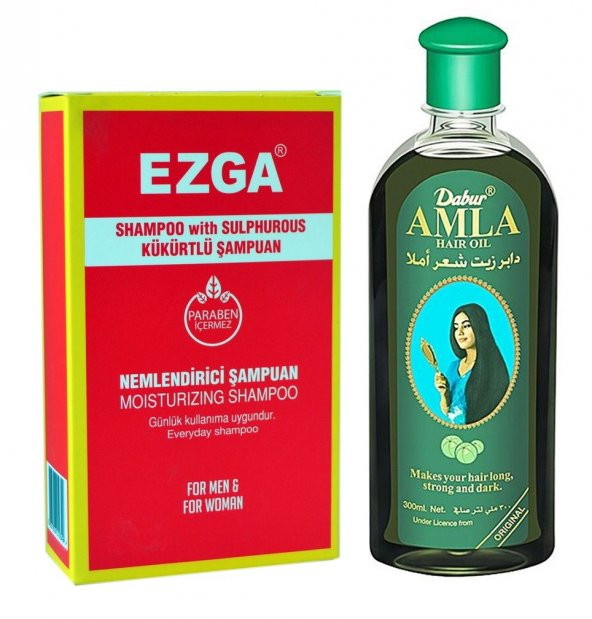 Egza-s Kükürtlü Şampuan 300 Ml + Dabur Amla Saç bakım Yağı 200 ml
