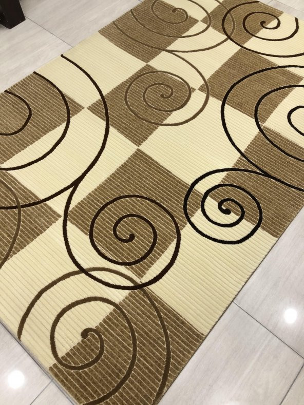 Saray Halı Vizyon 10325 A 150x230 Kahve Krem 4 M2 Halı ! - 3