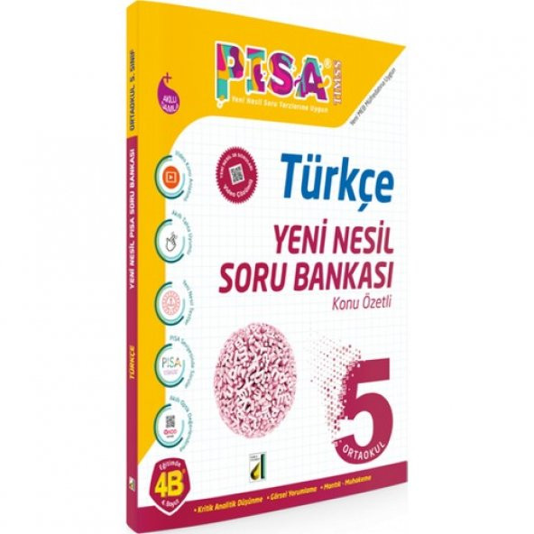 Damla Yayınları 5. Sınıf Türkçe Pisa Yeni Nesil Soru Bankası