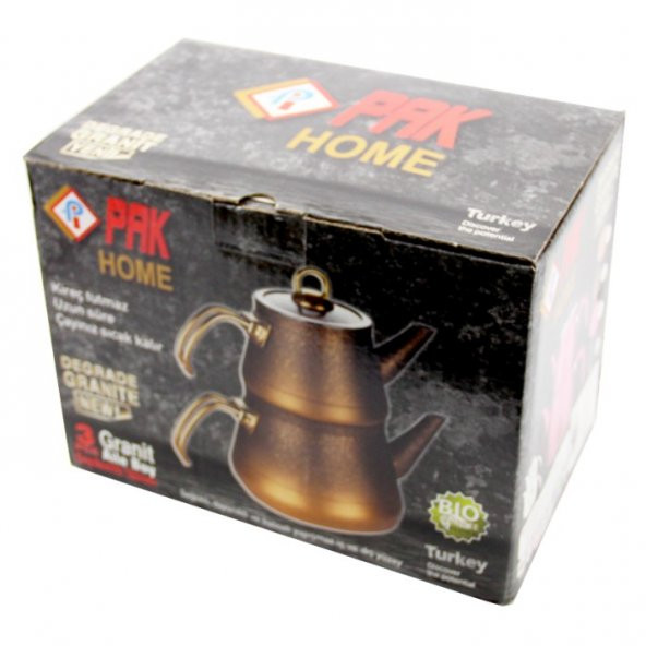 Pak Home Piramit Granit Çaydanlık Takımı Gold