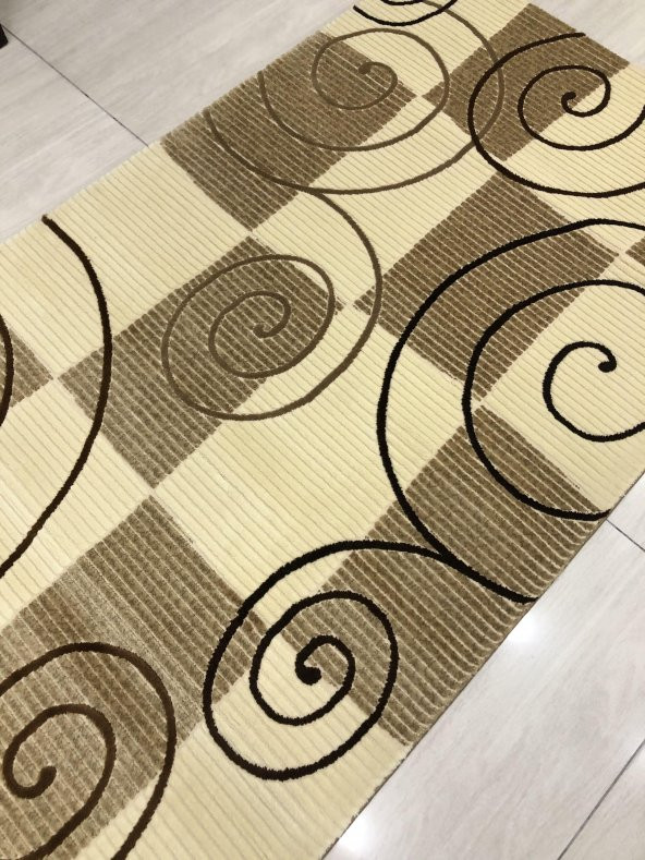 Saray Halı Vizyon 10325 A 100x200 Kahve Krem 2 Metre Yolluk ! - 7
