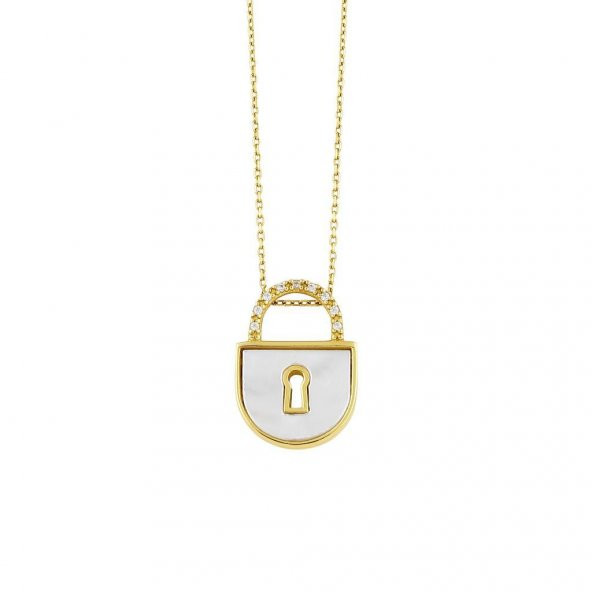 Altın Kilit Kolye 2,89 Gram - 2