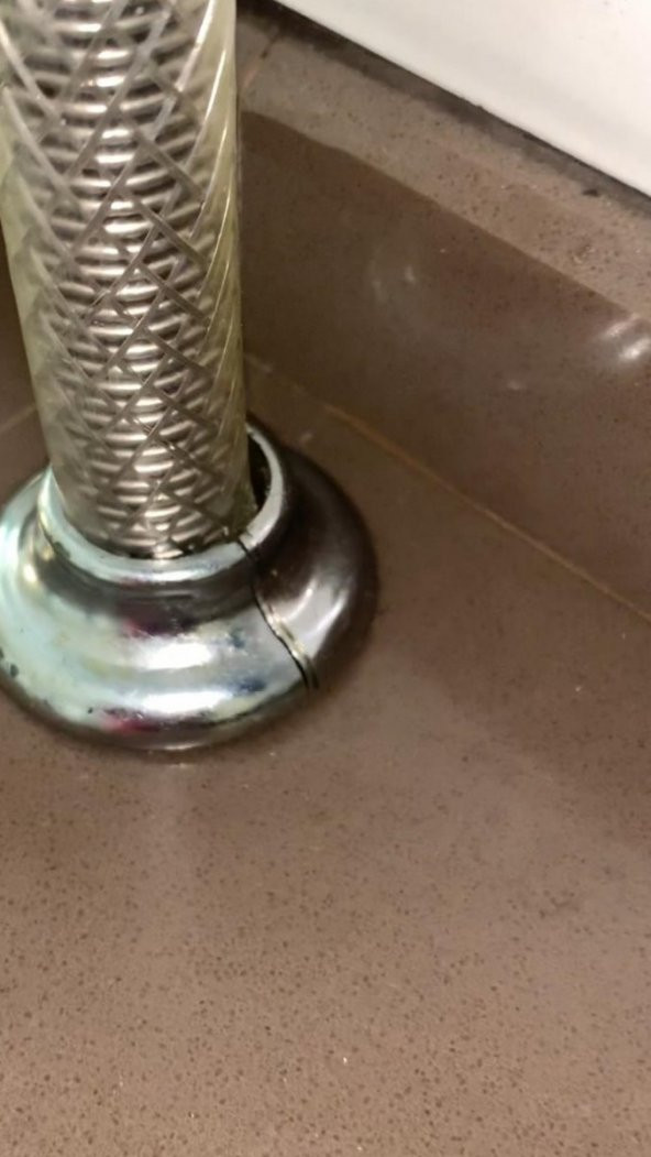 Doğalgaz ocak flex hortumu rozeti mermer üstü delik tapa yüzük - 5