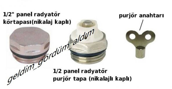 Purjör - Purjör Anahtarı Ve Tapa ( radyatör havlupan montaj set ) - 2