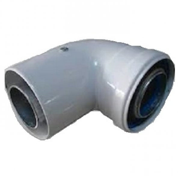 Hermetik Kombi Baca Dirseği şofben baca dirseği 90 Derece