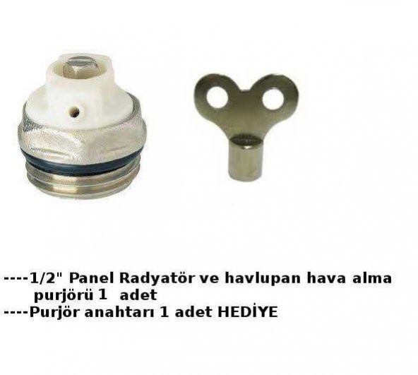Panel Radyatör ve havlupan Hava Alma Purjör 1 ad+1 anahtar - 2