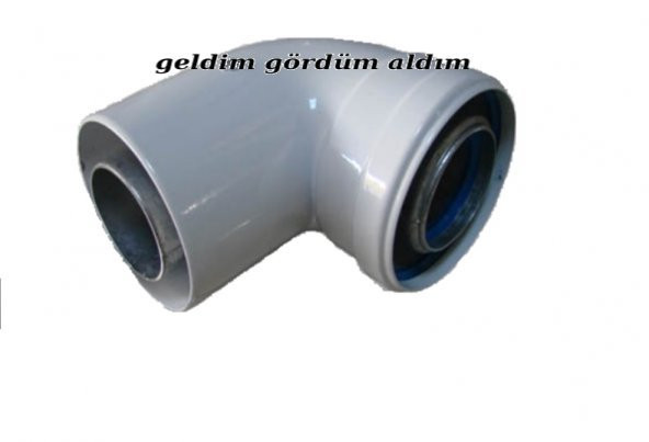 Hermetik Kombi Baca Dirseği şofben baca dirseği 90 Derece - 2