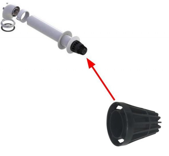 kombi baca filitresi menfezi filtre kuşluk şofben plastik baca - 6