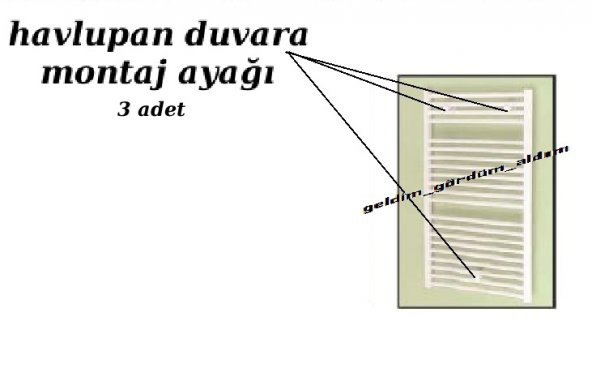 Havlupan Banyopan Radyatör BEYAZ duvara montaj seti ayağı - 5