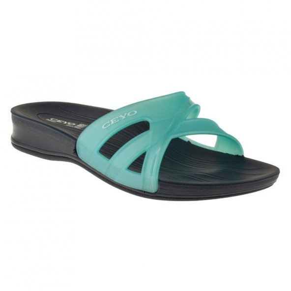 Ceyo 9942 Kadın Terlik Turkuaz - 2