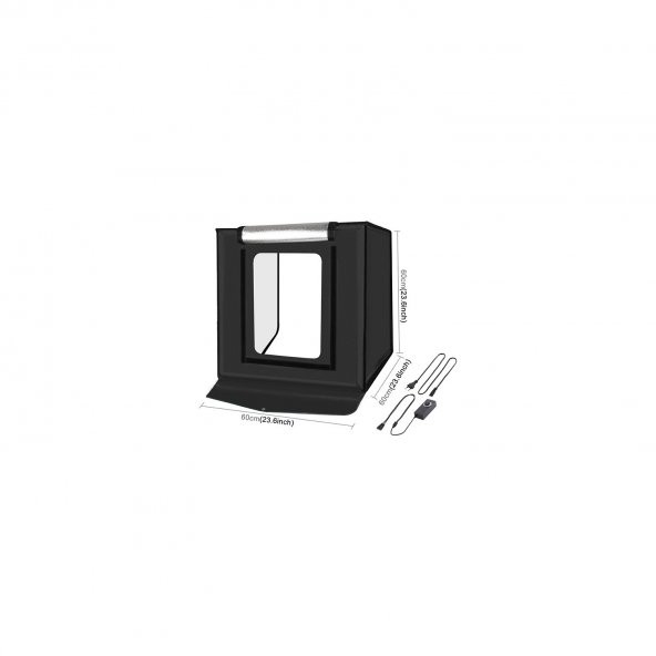 Puluz Profesyonel 60 x 60 cm LED Işıklı Ürün Fotoğraf Çekim Çadırı Katlanabilir Portatif LED 5500K 6 AL-32483 - 3