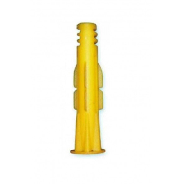 Plastik Roket Dübel 8 lik (500 Adet) sarı 8 mm hırdavat vida tutucu sabitleyici duvar delik
