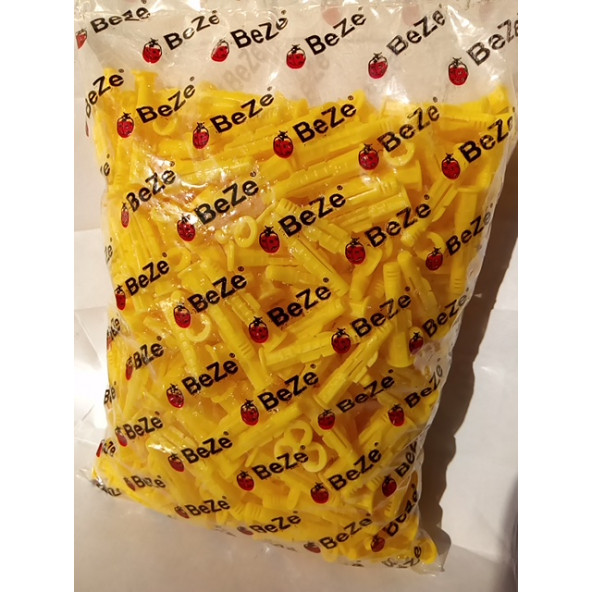 Plastik Roket Dübel 8 lik (500 Adet) sarı 8 mm hırdavat vida tutucu sabitleyici duvar delik - 3