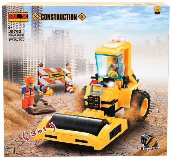 Sunman BLX Yapım Seti 3 in 1 İnşaat Araçları Eğitici Lego Seti J5763 - 4