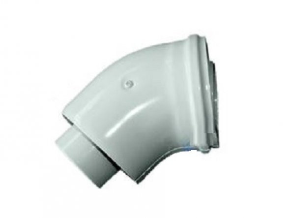 Hermetik Kombi Baca Dirseği şofben baca dirseği 45 Derece