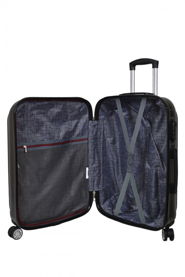 Ehs 3lü Valiz Seti Siyah - 4