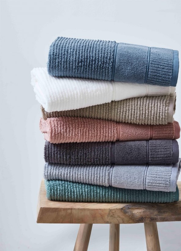 Green Black (by Ecocotton) Micro Cotton Havlu - Eliza Air Twist Mavi 80x150 - 2