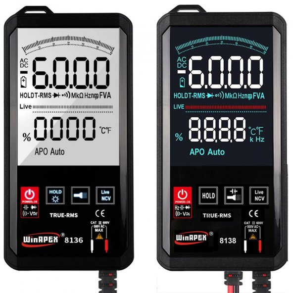 WinAPEX ET8136 Dokunmatik Ekran Dijital Multimetre Ölçü Aleti - 3