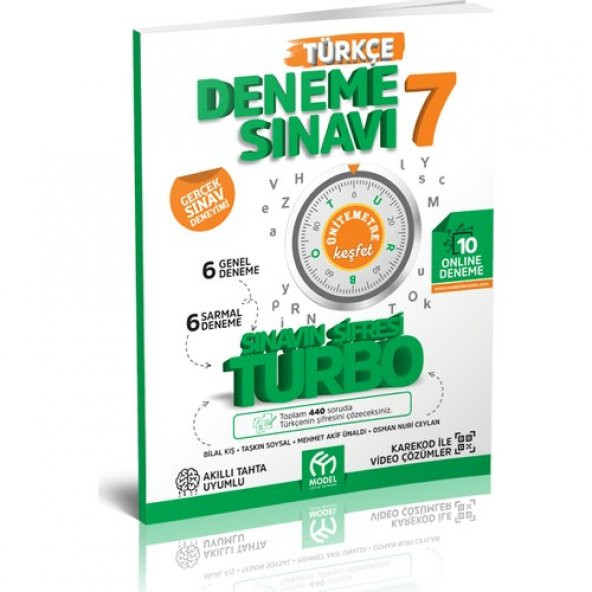 Model Eğitim Yayınları 7. Sınıf Türkçe Sınavın Şifresi Turbo Deneme Sınavı