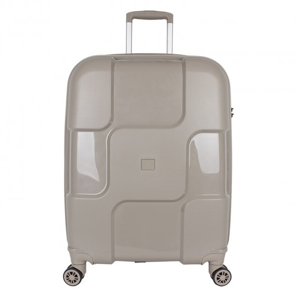 Bagacar Bubble Sert Silikon Kırılmaz Valiz Seti Gri - 3