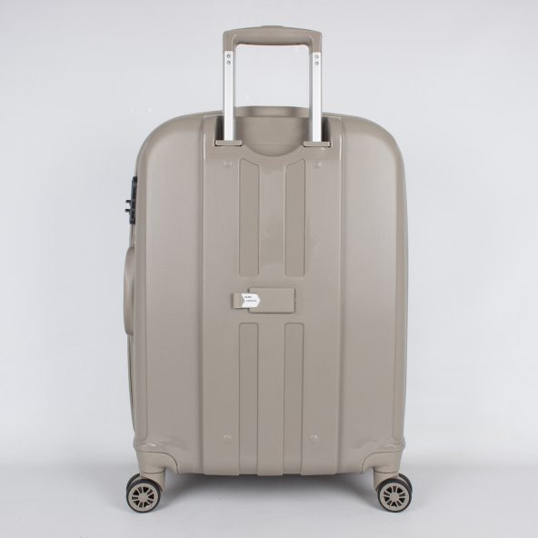 Bagacar Bubble Sert Silikon Kırılmaz Valiz Seti Gri - 4