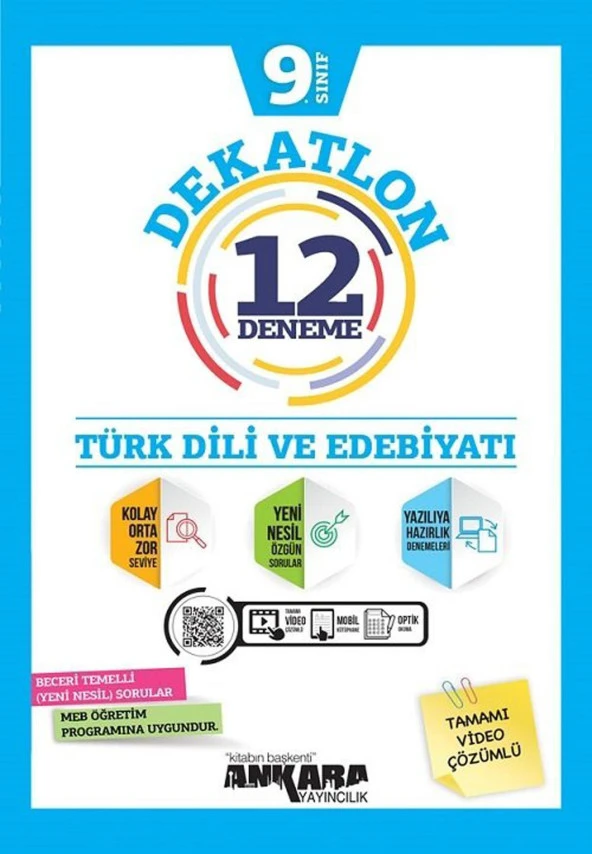 Ankara 9.Sınıf Dekatlon Türk Dili ve Edebiyatı 12 Deneme