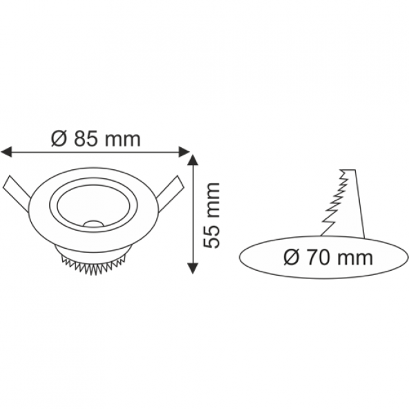 5w Saten Kasa Sıva Altı Led Spot - 2