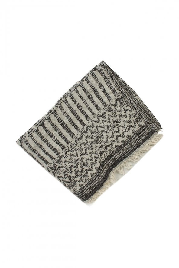 Ecocotton Organik Pamuk Peştamal Pareo Karla Siyah - 3