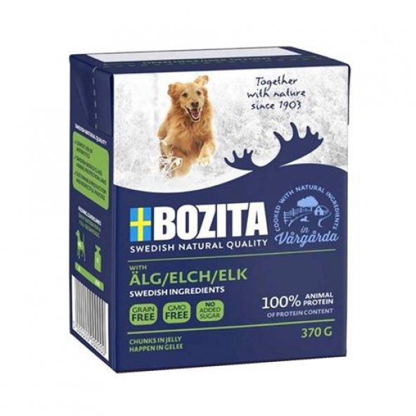 Bozita Tahılsız Elk Geyik Etli Köpek Konserve Maması 370 Gr