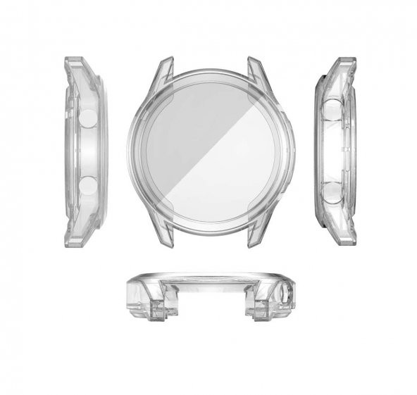 Huawei Watch GT2 46mm Önü Kapalı Silikon Kılıf (Şeffaf) - 2