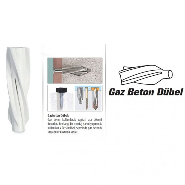 SGS GAZ BETON DÜBEL 10 MM ( 100 ADET ) TBE134 - 2