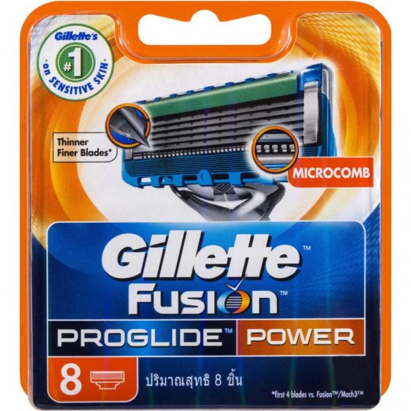 Gillette Fusion ProGlide Power 8li Yedek Tıraş Bıçağı Karton Paket