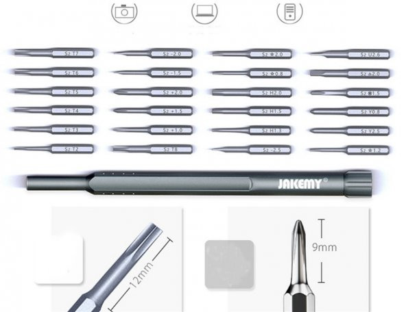 Jakemy JM-8168 Bit Set 24 Parça Taşınabilir Mıknatıslı Hassas Tornavida Seti - 5