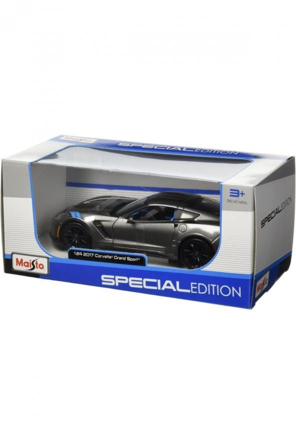 Maisto 2017 Corvette Grand Sport Gri 1:24 Model Araba - 4