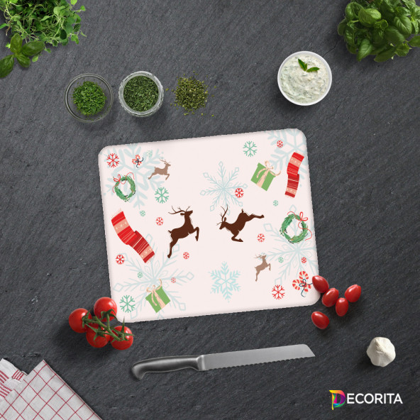 DECORITA Cam Kesme Tahtası- Yılbaşı Temalı - 2