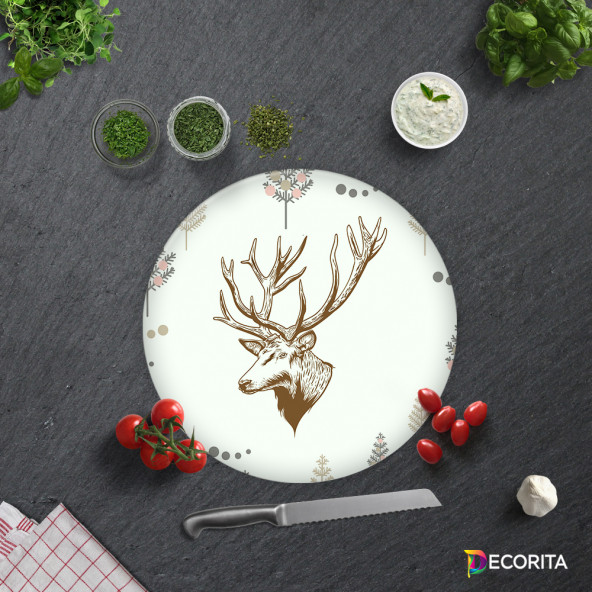 DECORITA Cam Kesme Tahtası- Cervus Deer - 6