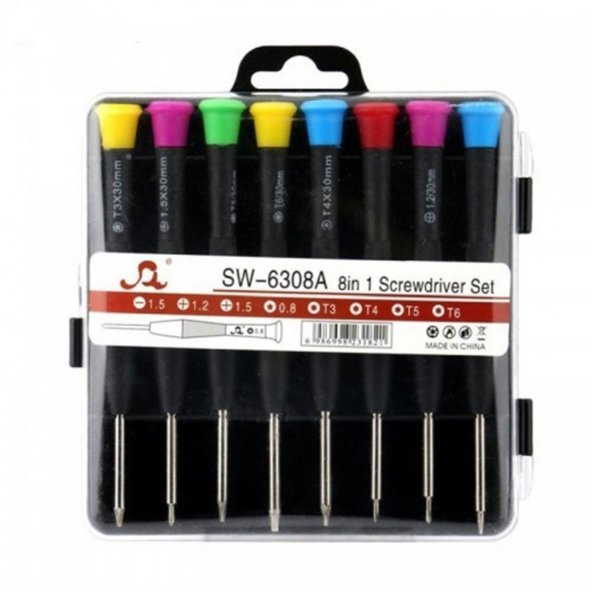 SW-6308A 8in 1 Tornavida Seti