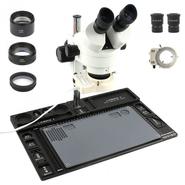 JABE Alüminyum Mikroskop Standı 468x318x15 mm / Mavi