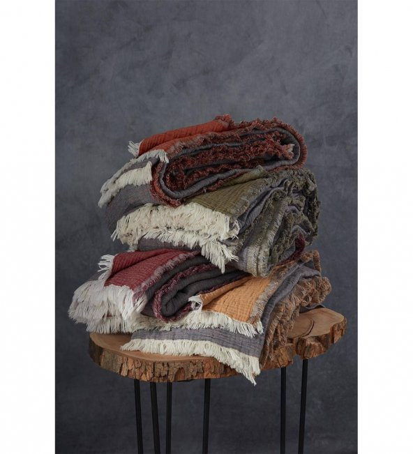 Ecocotton Organik Pamuk Inject Yatak Örtüsü - Muna Antrasit/yeşil 230X250 - 4