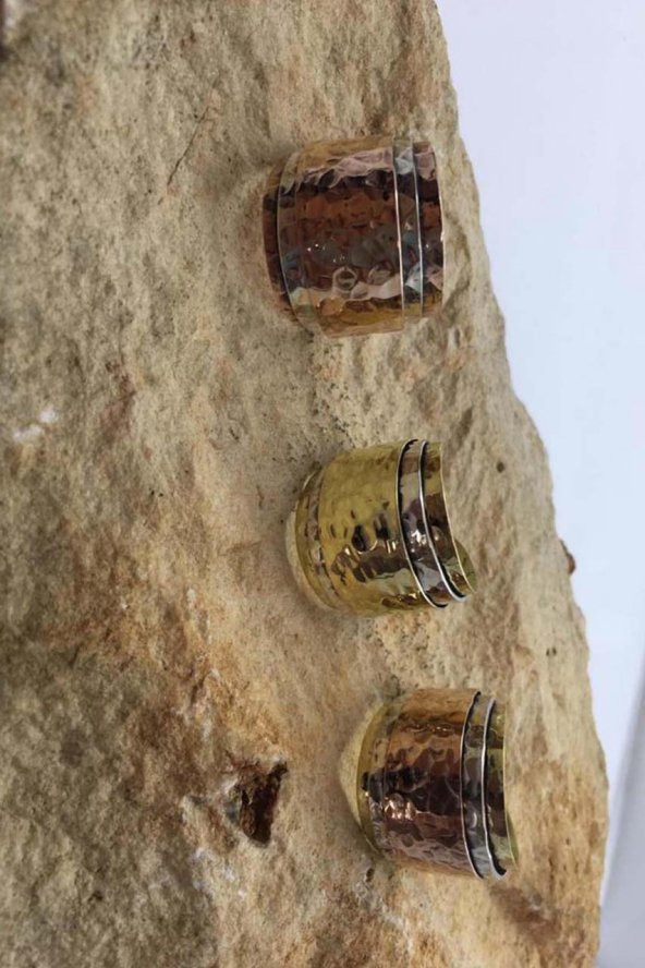 Rose Çekiç Dövme Tasarım Kadın Ayarlanabilir Otantik Yüzük - 4