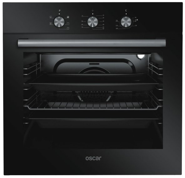 Oscar (Simfer) Siyah Cam Üçlü Ankastre Set - (8032 / 3601 / 5658) - 2