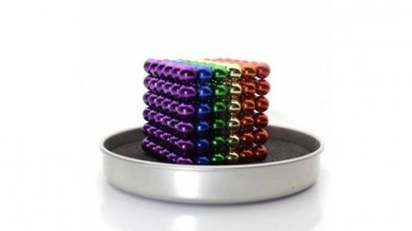 Renkli Neodyum Mıknatıs Neocube Küp 5mm Stres Bilye