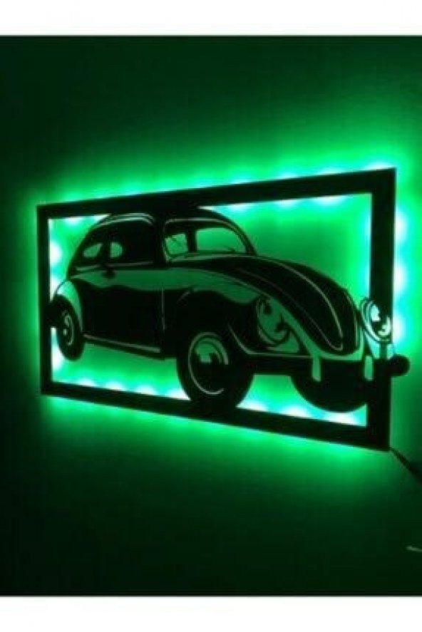 Woswos Beetle Ledli Ahşap Tablo - 2