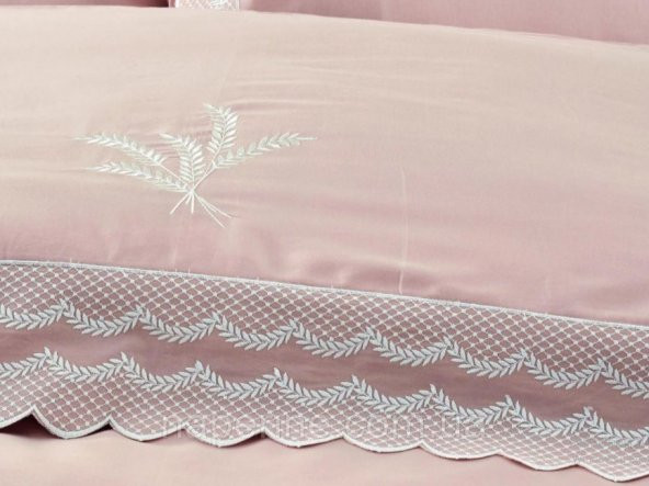 Ecocotton Organik Pamuk Çift Kişilik Nevresim Takımı Ekin-Pudra - 3